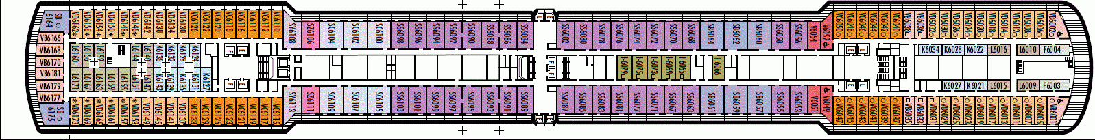 Deckplan Deck 6 - Upper Verandah Deck – Eurodam