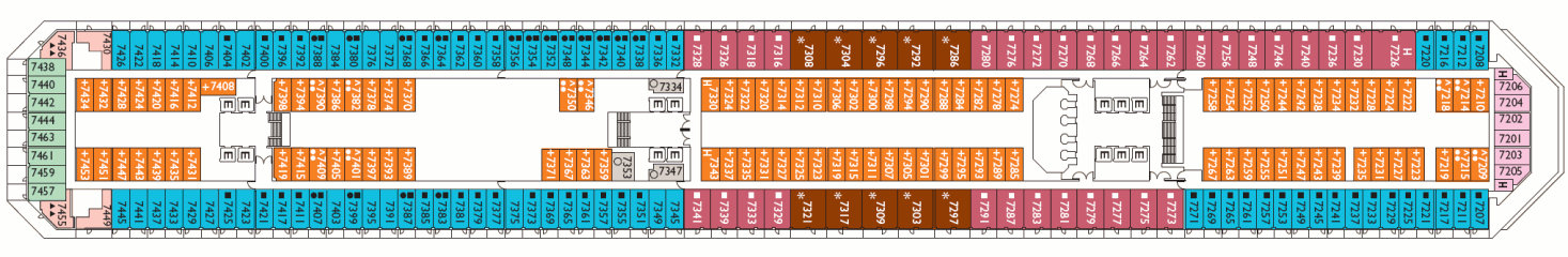 Deckplan Alhambra Deck – Costa Pacifica