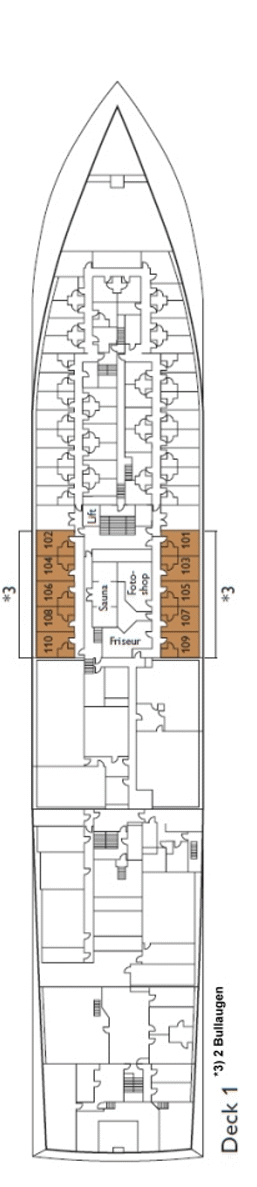 Deckplan Deck 1 – Hamburg