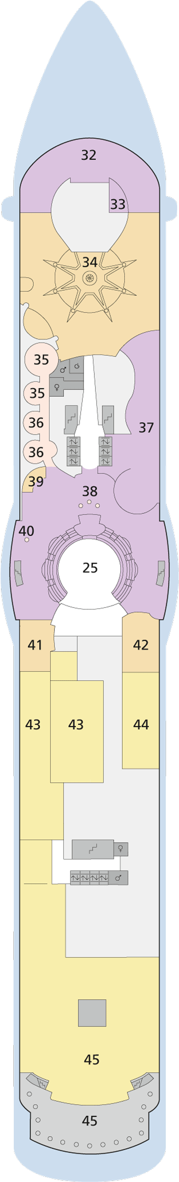 Deckplan Deck 10 – AIDAstella