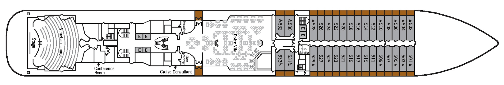 Deckplan Deck 5 – Silver Spirit