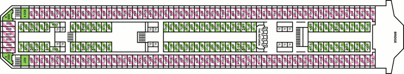 Deckplan Verandah Deck – Carnival Sunshine