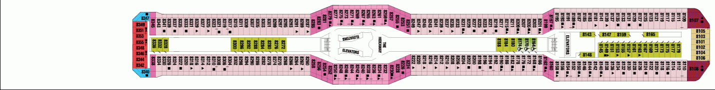 Deckplan Vista-Deck – Celebrity Reflection