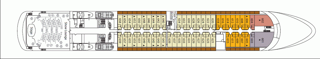 Deckplan Deck 6 – Silver Whisper