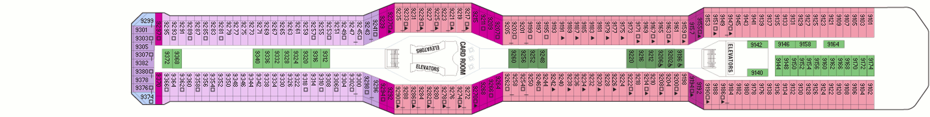 Deckplan Panorama Deck – Celebrity Solstice  