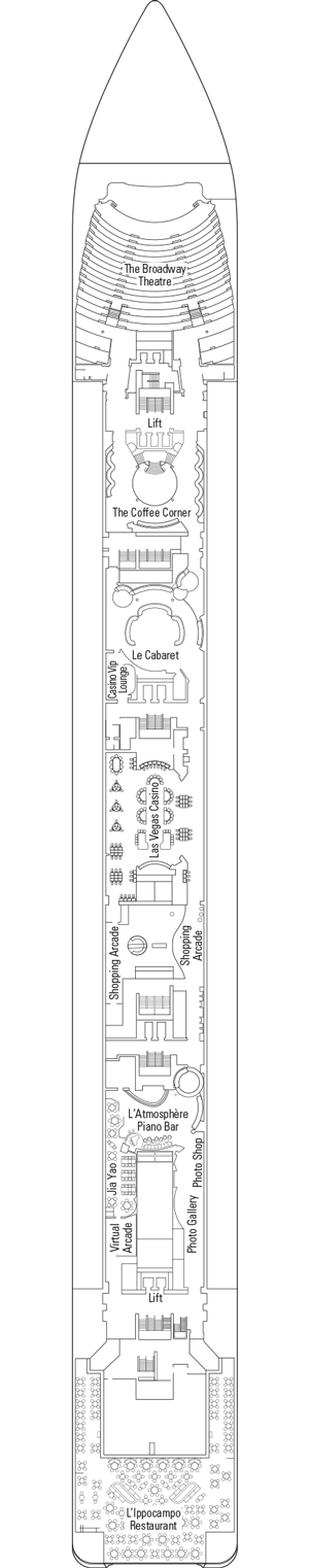 Deckplan Deck 6 - Puccini – MSC Lirica