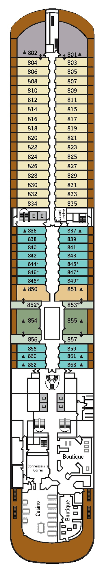 Deckplan Deck 8 – Silver Spirit