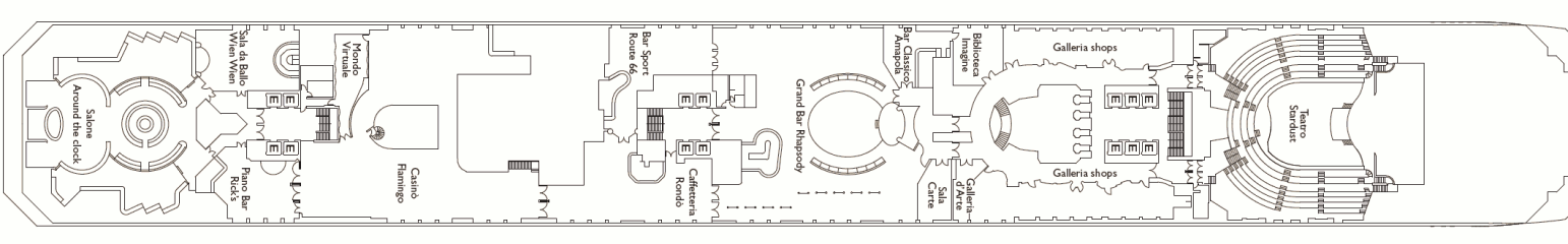 Deckplan Swing Deck – Costa Pacifica