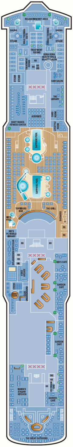 Deckplan Deck 12 – Norwegian Jewel
