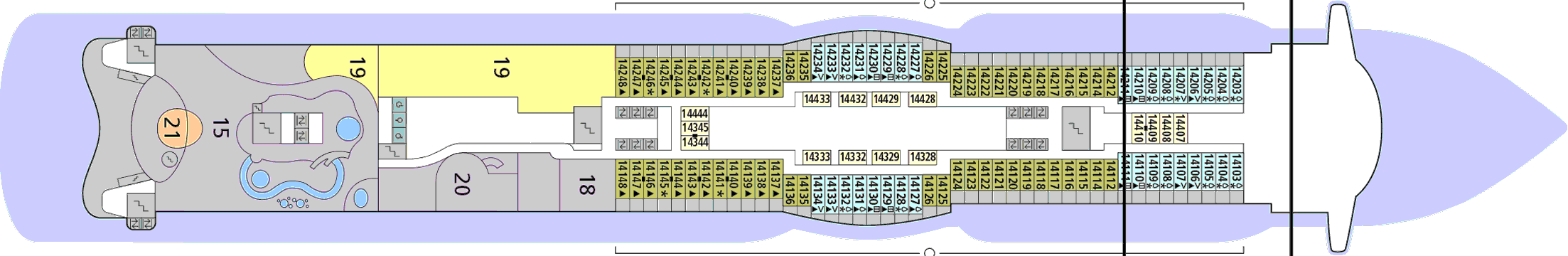 Deckplan Deck 14 – AIDAprima