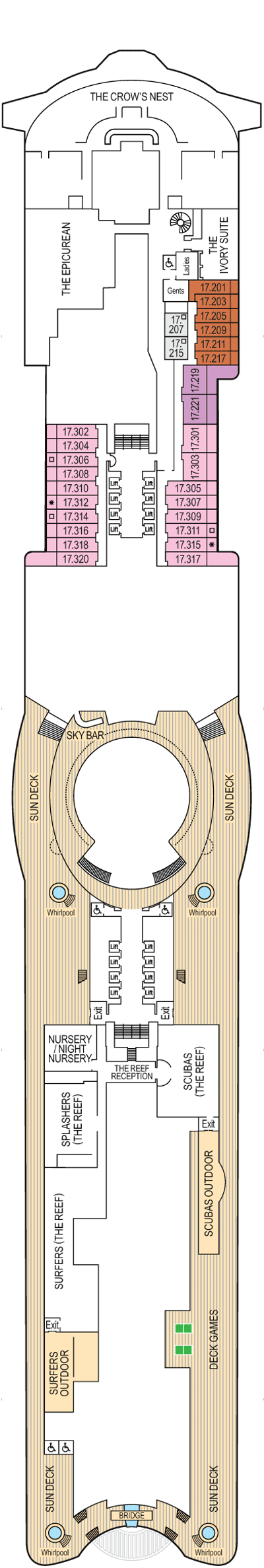 Deckplan Deck 17 – Iona