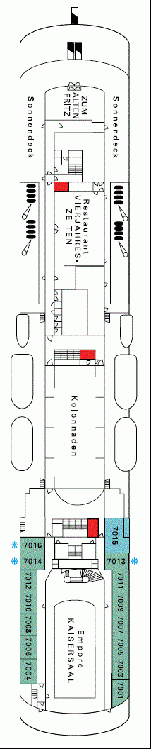 Deckplan Deck 7 Kommodore-Deck – Deutschland