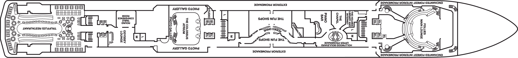 Deckplan Atlantic Deck – Carnival Legend