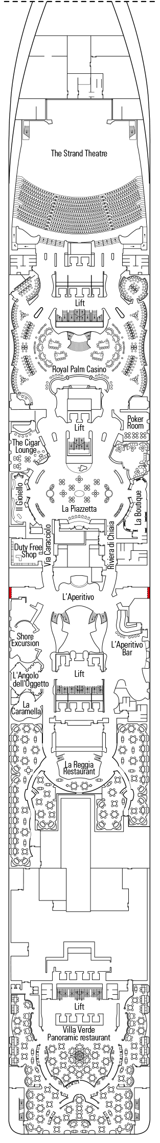 Deckplan Modigliani Deck – MSC Splendida