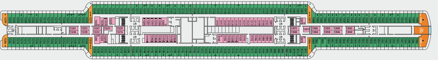 Deckplan 13 Cozumel – MSC Seascape