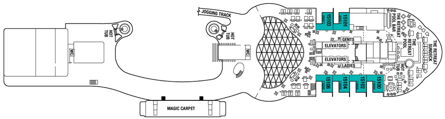 Deckplan Deck 16 – Celebrity Edge
