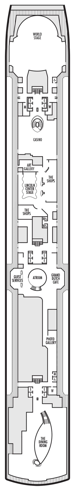 Deckplan Deck 3 Promenade Deck – Nieuw Statendam