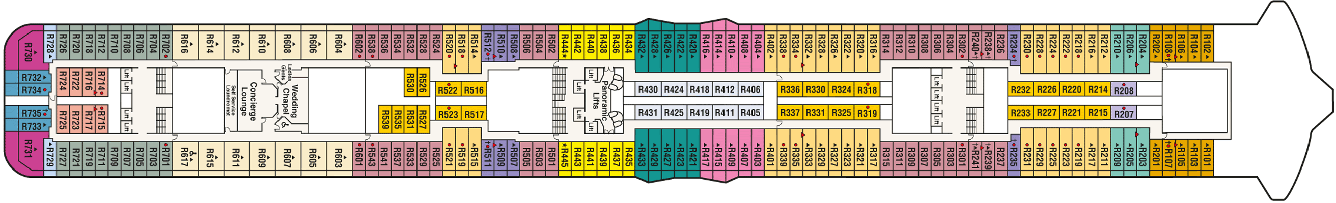 Deckplan Deck 14 Riviera – Royal Princess