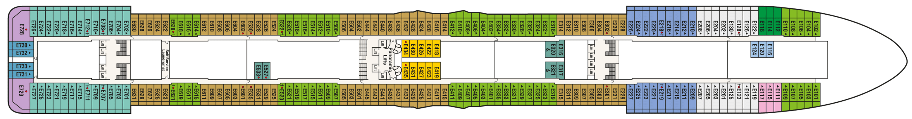 Deckplan Deck 8 Emerald – Sky Princess