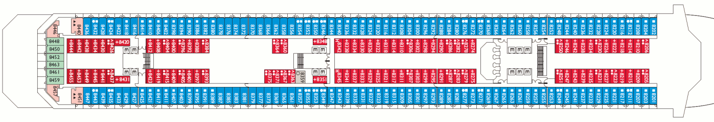 Deckplan Perseus Deck – Costa Serena