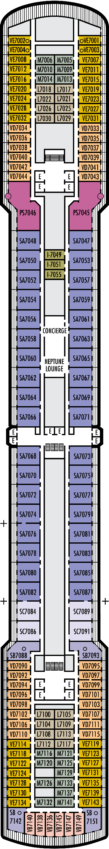 Deckplan Deck 7 - Rotterdam Deck – Zuiderdam