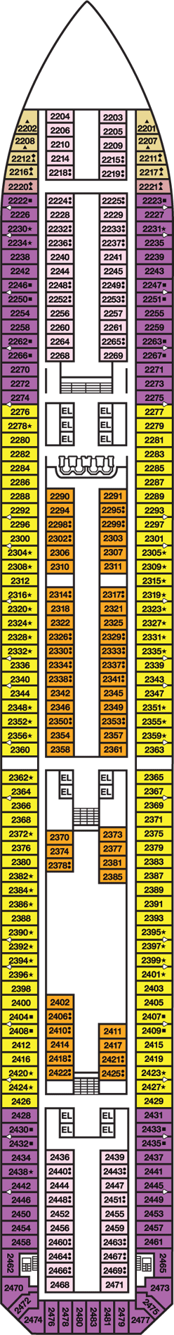 Deckplan Main Deck – Carnival Splendor