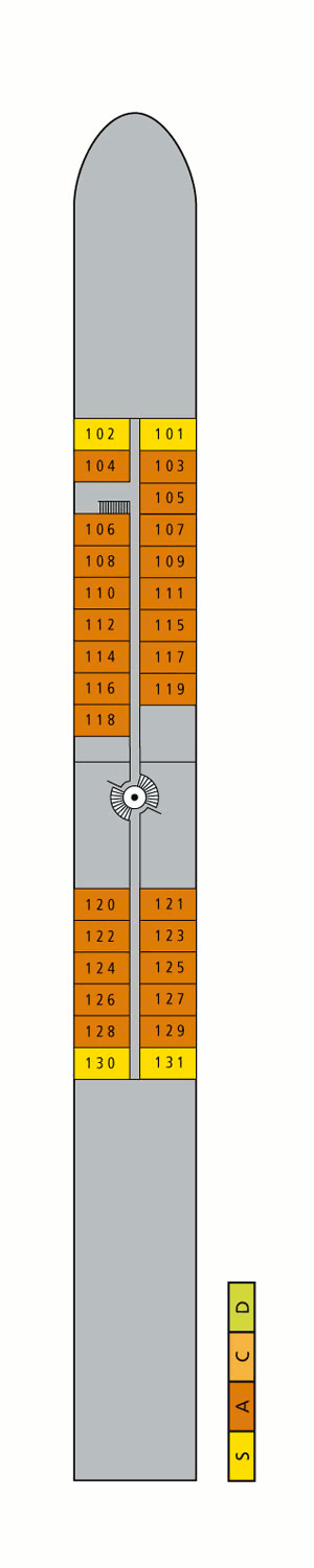 Deckplan Deck 1 – A-Rosa Viva