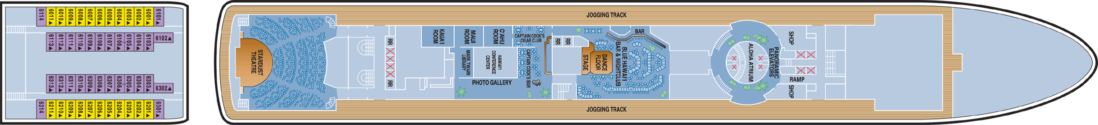 Deckplan Promenade / Oslo Deck – Norwegian Sky