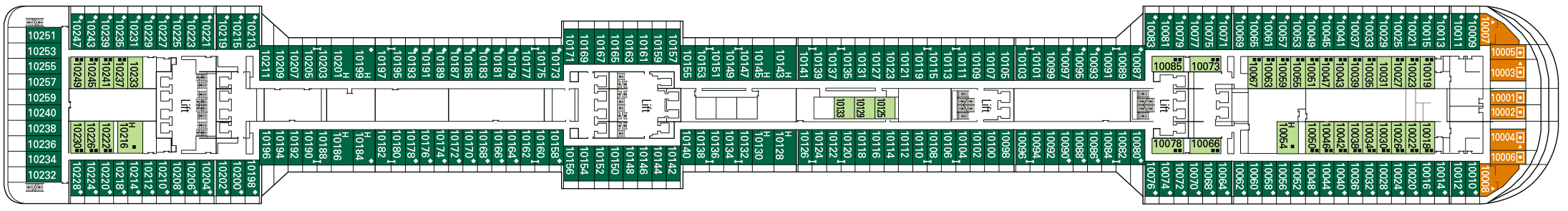 Deckplan Botticelli Deck – MSC Splendida