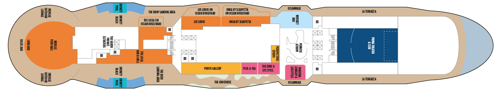 Deckplan Deck 8 – Norwegian Prima