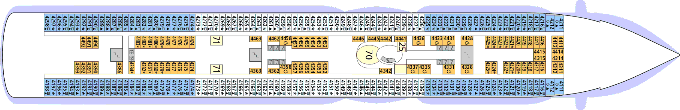 Deckplan Deck 04 – AIDAprima