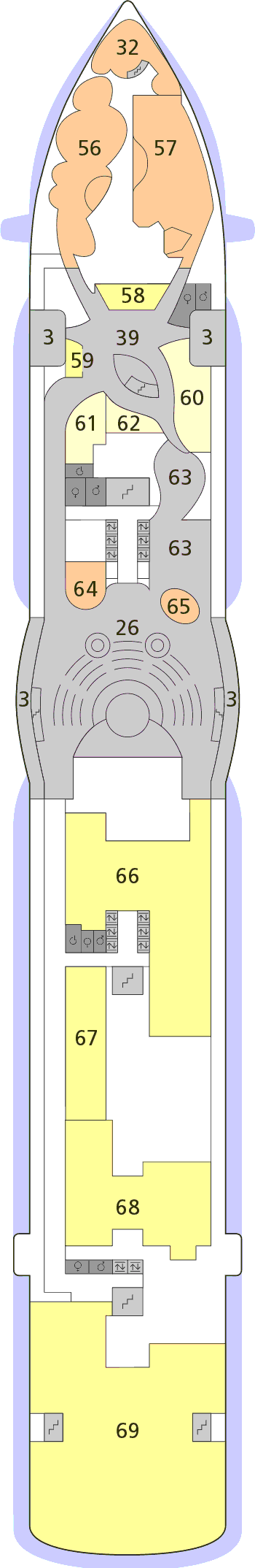 Deckplan Deck 06 – AIDAperla