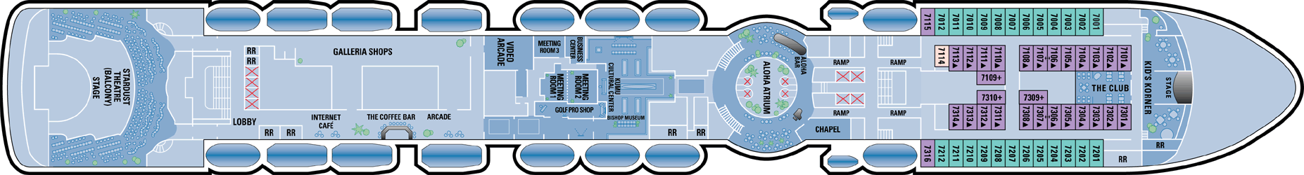 Deckplan International Deck – Norwegian Sky