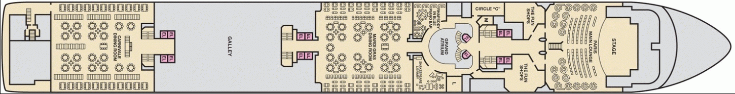 Deckplan Atlantic Deck – Carnival Paradise