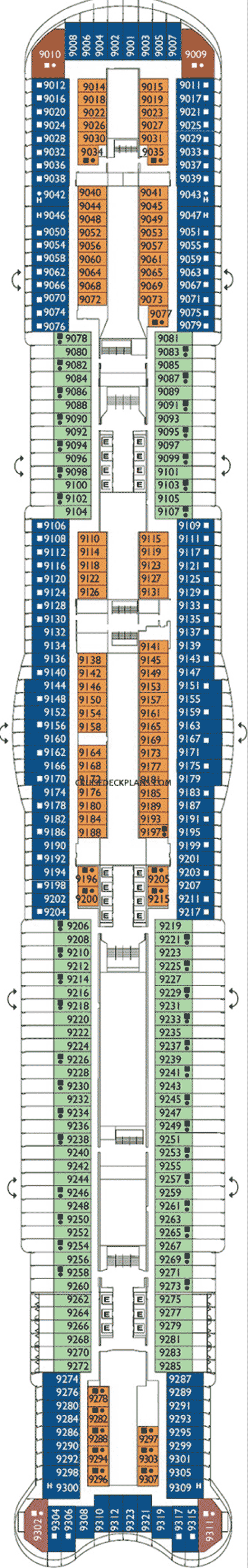 Deckplan Deck 09 – Costa Smeralda