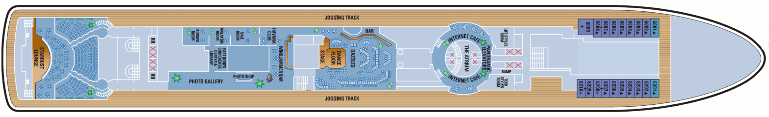 Deckplan Promenade Deck – Norwegian Sun