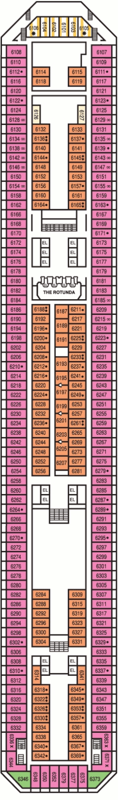 Deckplan Upper Deck – Carnival Sunshine