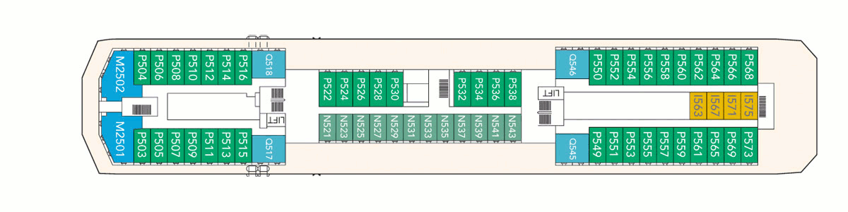 Deckplan Deck 5 – Nordnorge