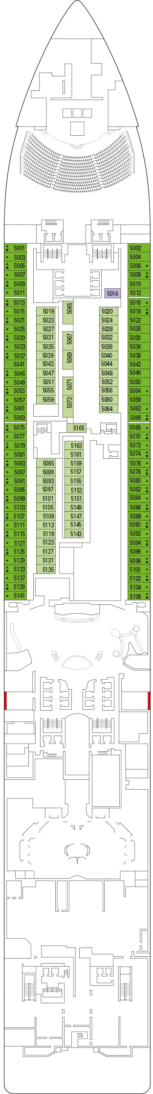 Deckplan Deck 5 – MSC Virtuosa