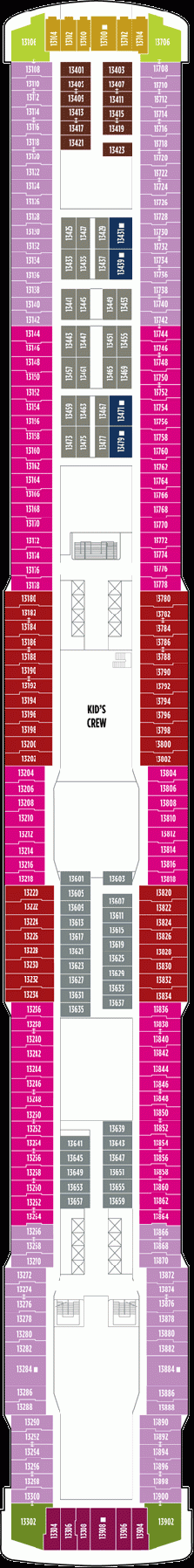 Deckplan Deck 13 – Norwegian Breakaway