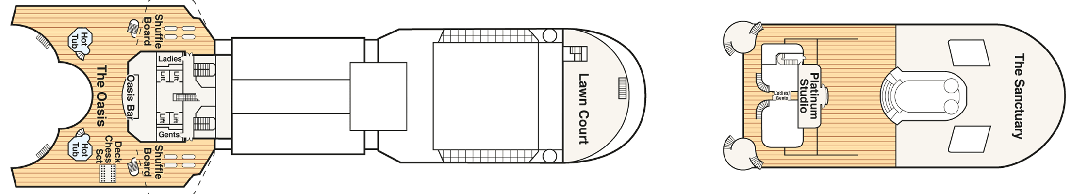Deckplan Deck 16 Sports – Sapphire Princess