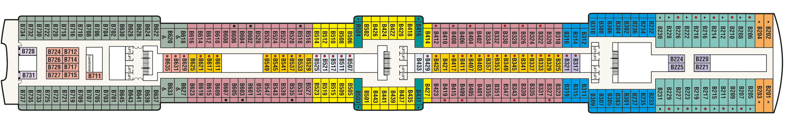 Deckplan Deck 11 - Baja – Coral Princess