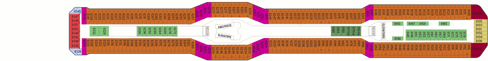 Deckplan Vista Deck – Celebrity Solstice  