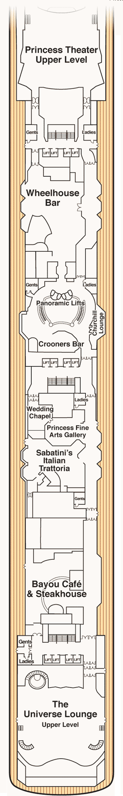 Deckplan Deck 7 - Promenade – Coral Princess