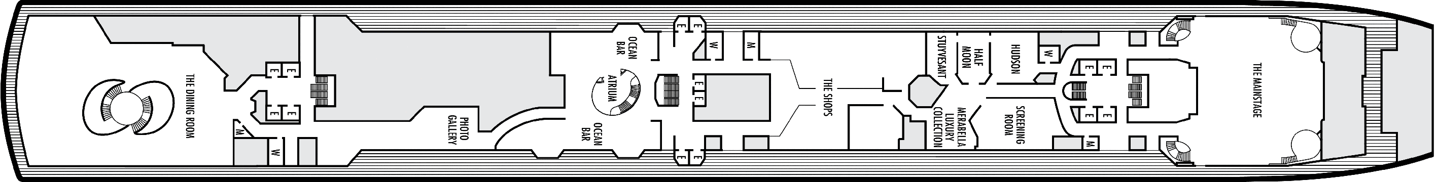 Deckplan Deck 3 - Promenade Deck – Zuiderdam