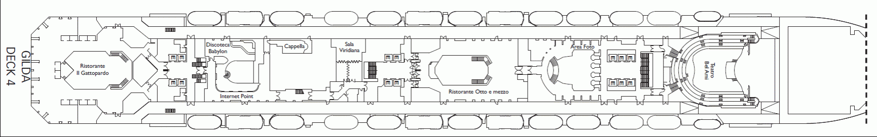 Deckplan Gilda Deck – Costa Fascinosa
