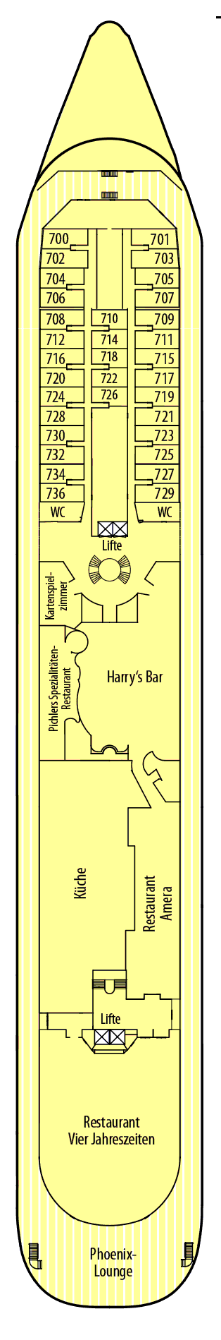 Deckplan Deck 7 - Promenaden-Deck – Amera