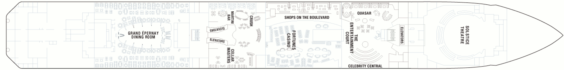 Deckplan Promenade Deck – Celebrity Solstice  