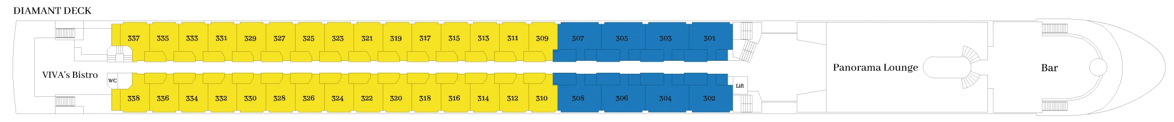 Deckplan Diamant Deck – VIVA Two