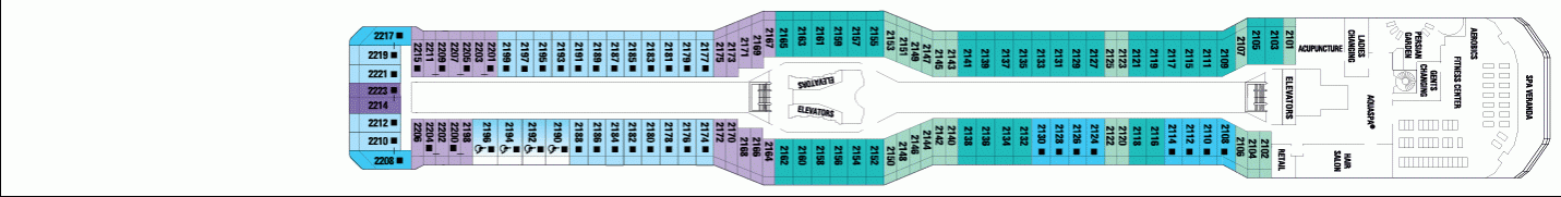 Deckplan Resort-Deck – Celebrity Reflection